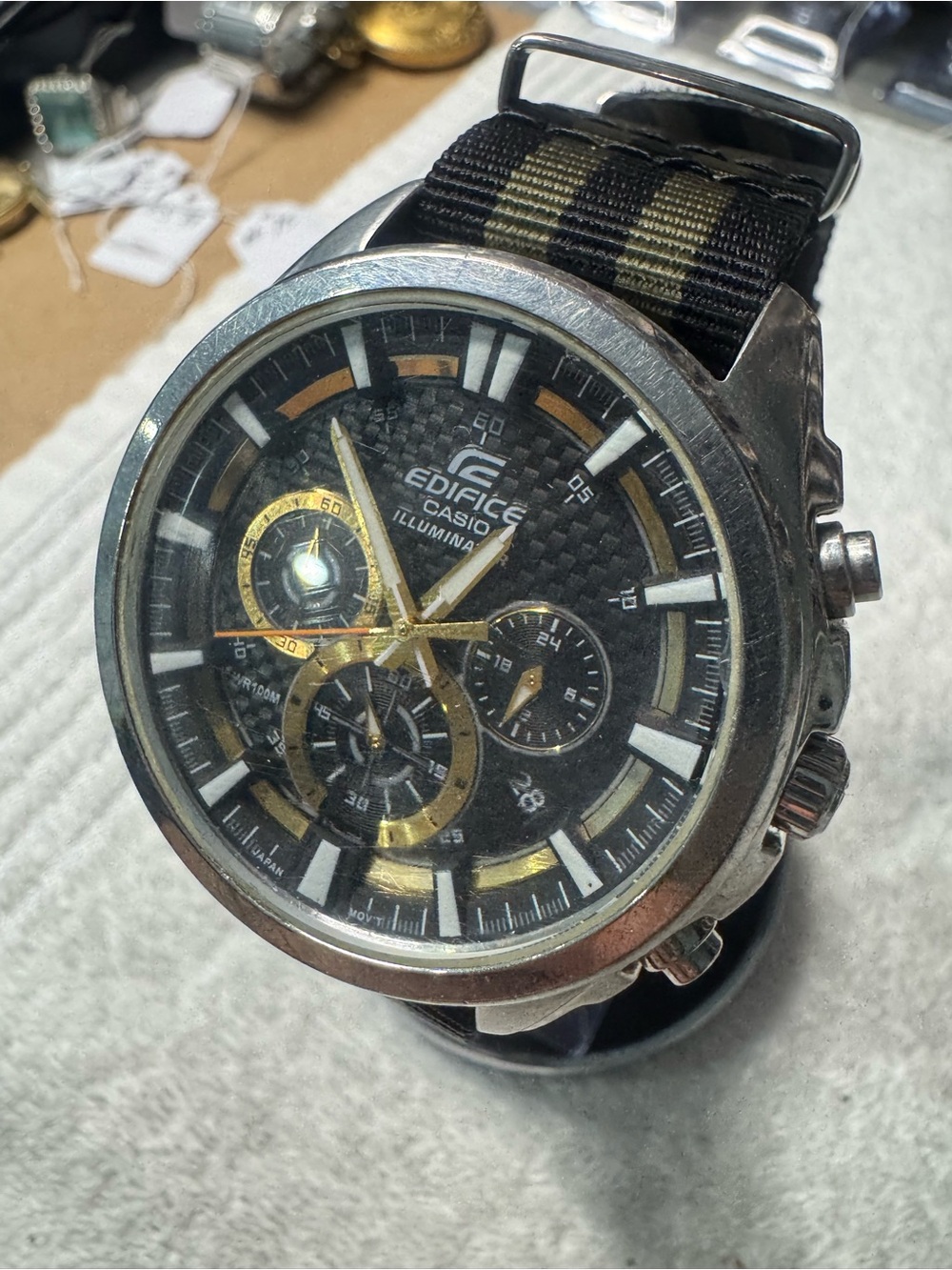 Casio Edifice Black and Gold Sport Chronograph Watch - Picture 3 of 9